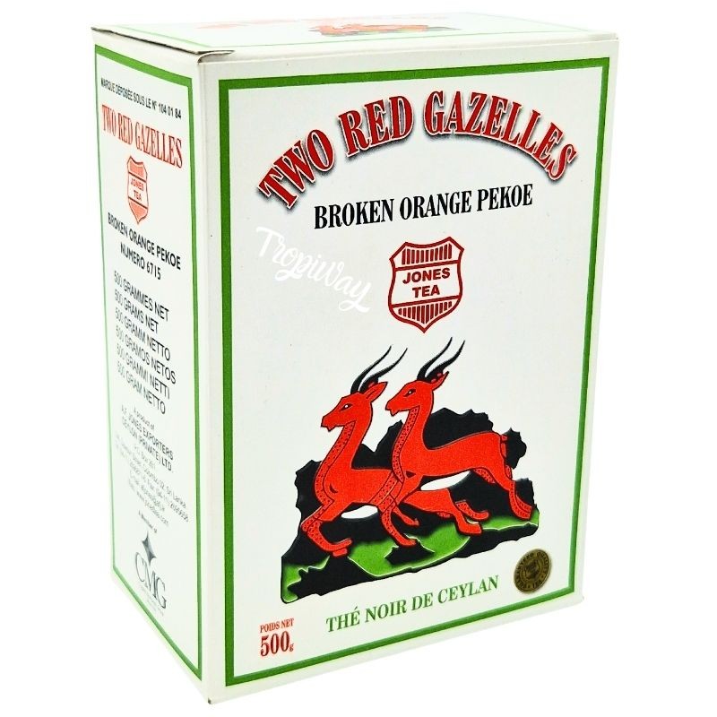 THÉ NOIR 2 GAZELLES ROUGES 500G | THÉ NOIR CEYLAN TWO RED GAZELLES 500G