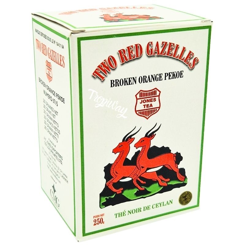 THÉ NOIR 2 GAZELLES ROUGES 250G | THÉ NOIR CEYLAN TWO RED GAZELLES 250G